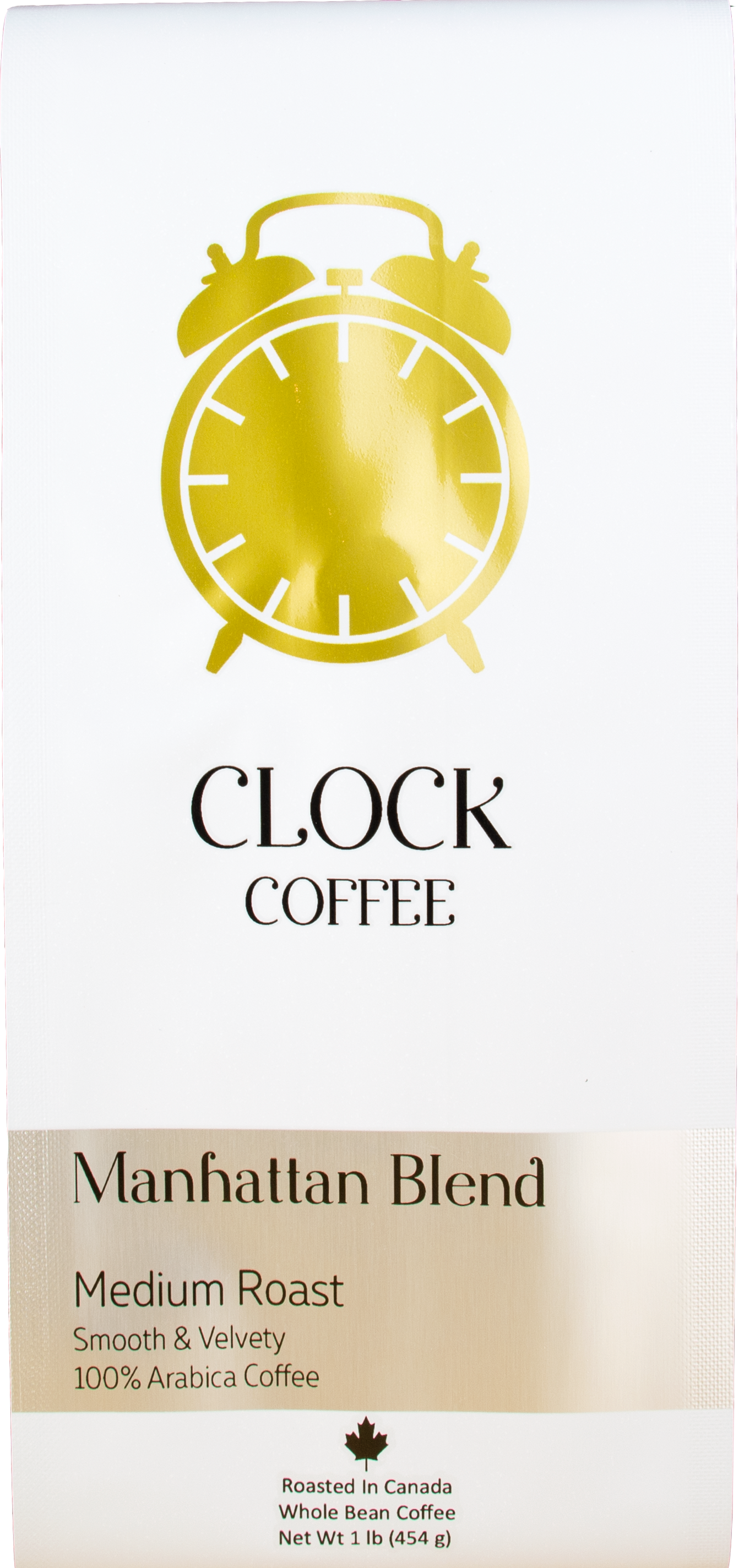 Clock Coffee, Manhattan Blend, Medium Roast, Whole Bean, 1 lb (454g), 100% Arabica Coffee